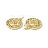 Real 18K Gold Plated Brass Micro Pave Clear Cubic Zirconia Pendants KK-E068-VB409-12-3