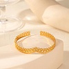 304 Stainless Steel Cuff Bangles for Women BJEW-U032-12G-1