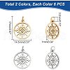 Unicraftale 12pcs 2 Colors 304 Stainless Steel Pendants STAS-UN0038-92-5