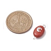 Natural Mixed Stone Connector Charms PALLOY-JF02729-2