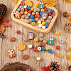 Beadthoven 69Pcs 12 Style Food Grade Eco-Friendly Silicone Focal Beads SIL-BT0001-06-5
