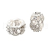 Column Brass Micro Pave Cubic Zirconia Spacer Beads KK-L230-08S-1