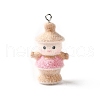Flocky Opaque Resin Pendants RESI-G108-01A-1