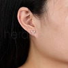 S925 Sterling Silver Bowknot Stud Earrings DK8585-1-3