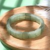 Sqaure Natural Green Aventurine Beads Stretch Bracelets for Women Men BJEW-C097-06O-2