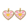 Brass Micro Pave Cubic Zirconia Pendants KK-S525-01G-1