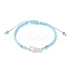 Braided Nylon Cord Adjustable Bracelets BJEW-JB11597-02-2