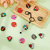 DICOSMETIC 16Pcs 8 Styles Teachers' Day Apple Silicone Focal Beads SIL-DC0001-59-5