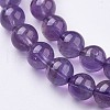 Natural Amethyst Bead Strands G-J376-20-6mm-3