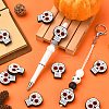 10Pcs Skull Silicone Focal Beads JX889A-6
