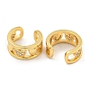 Brass Micro Pave Cubic Zirconia Cuff Earrings EJEW-C104-140G-2