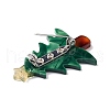 Green Cellulose Acetate(Resin) Christmas Brooch Pin JEWB-K009-01A-3