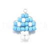 Glass Seed Bead Pendants PALLOY-TA00278-3