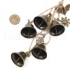 Iron Bell & Alloy Key/Sun/Moon Charm Hanging Ornaments HJEW-JM03430-3