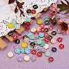 120Pcs 12 Colors Golden Plated Alloy Charms ENAM-SZ0001-64X-7