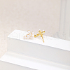 Elegant Cross Brass Stud Earrings XC2050-3