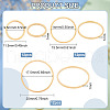 BENECREAT 36Pcs 3 Style 201 Stainless Steel Linking Rings STAS-BC0003-60-2