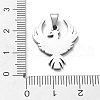 Non-Tarnish 304 Stainless Steel Pendants STAS-D036-13P-3