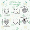 SUNNYCLUE 40Pcs 2 Styles Alloy Rhinestone Slide Charms FIND-SC0010-36-2