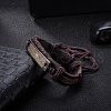Unisex Trendy Leather Cord Bracelets BJEW-BB15547-A-10
