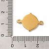 Ion Plating(IP) 304 Stainless Steel Cabochon Connector Setting X-STAS-C110-09G-3