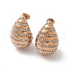 304 Stainless Steel Teardrop Stud Earrings EJEW-B108-06RG-4