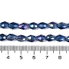 Transparent Electroplate Glass Beads Strands EGLA-N013-T6mm-B28-4