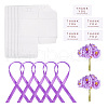 Clear PVC Candy Gift Packaging Boxes with Ribbon & Artificial Flower CON-TAC0001-20E-2