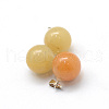 Round Natural Topaz Jade Pendants X-G-Q434-07-2