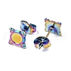 Ion Plating(IP) 304 Stainless Steel Stud Earring Findings STAS-F286-05MC-2