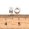 925 Sterling Silver Micro Pave Clear Cubic Zirconia Beads STER-B006-03P-2