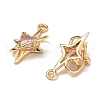 Brass Micro Pave Cubic Zirconia Pendants KK-A259-28G-2