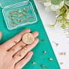Beebeecraft 20Pcs Flat Round Brass Stud Earring Findings KK-BBC0013-96A-3