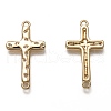 Brass Micro Pave Clear Cubic Zirconia Links Connectors ZIRC-C020-26G-1