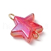 Transparent Acrylic Star Connector Charms PALLOY-JF03548-4