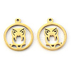 PVD Vacuum Plating 201 Stainless Steel Pendants STAS-N092-104G-2