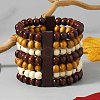 Bohemia & Ethnic Style Wood Stretch Bracelets for Women WG33998-11-1