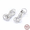 Rhodium Plated 925 Sterling Silver S-Hook Clasps STER-I016-120B-P-3
