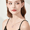 Beebeecraft 10Pcs Natural Rose Quartz Geometry Pendant Necklace NJEW-BBC0001-17-5