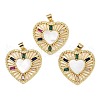 Brass Micro Pave Cubic Zirconia Pendants KK-S526-07G-A-1