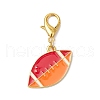 3Pcs 3 Styles Rugby Theme Alloy Enamel Pendants Decoration HJEW-JM02996-4