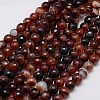 Natural Striped Agate/Banded Agate Beads Strands G-G581-8mm-19-1