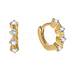 Elegant S925 Sterling Silver Clear Cubic Zirconia Hoop Earrings LS7789-1-1