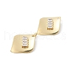 Brass Micro Pave Cubic Zirconia Earring Accessory Findings KK-E791-04G-2