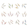 12Pcs 12 Colors Frosted Flower Natural Cultured Freshwater Pearl & Acrylic Connector Charms PALLOY-JF03590-1
