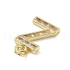Brass Micro Pave Cubic Zirconia Pendants KK-V014-01G-26-2