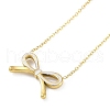 Ion Plating(IP) Golden Tone 304 Stainless Steel Enamel Bowknot Pendant Necklaces for Women NJEW-K276-07G-01-1