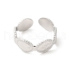 Non-Tarnish 304 Stainless Steel Oval Open Cuff Ring for Women RJEW-E063-30P-2