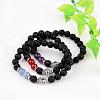 Natural Lava Rock Bead Stretch Bracelets BJEW-JB02273-1