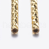 Brass Tube Beads X-KK-K197-39G-2